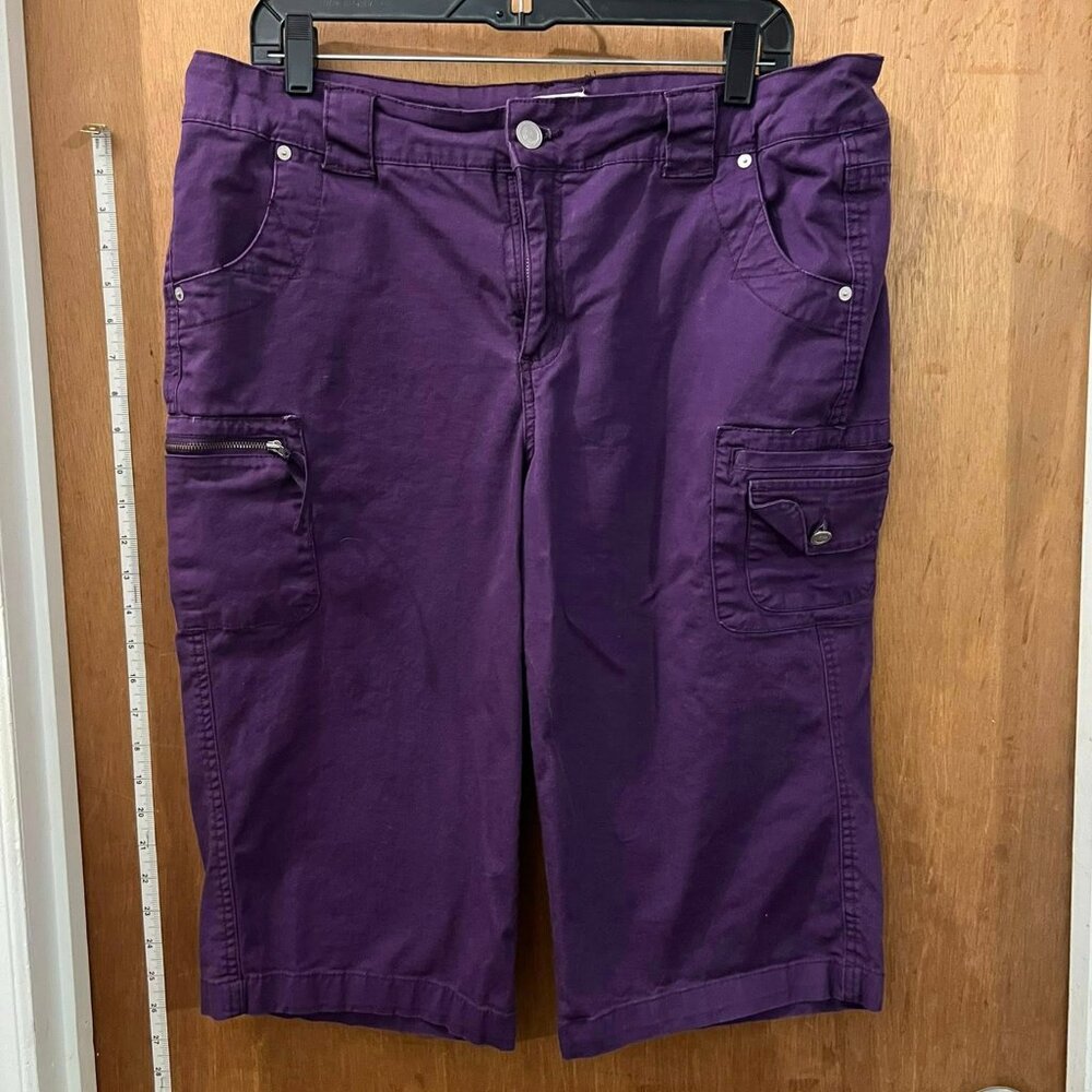 Size 18W - JMS - Dark Purple Knee Length Shorts - W36"/L16"